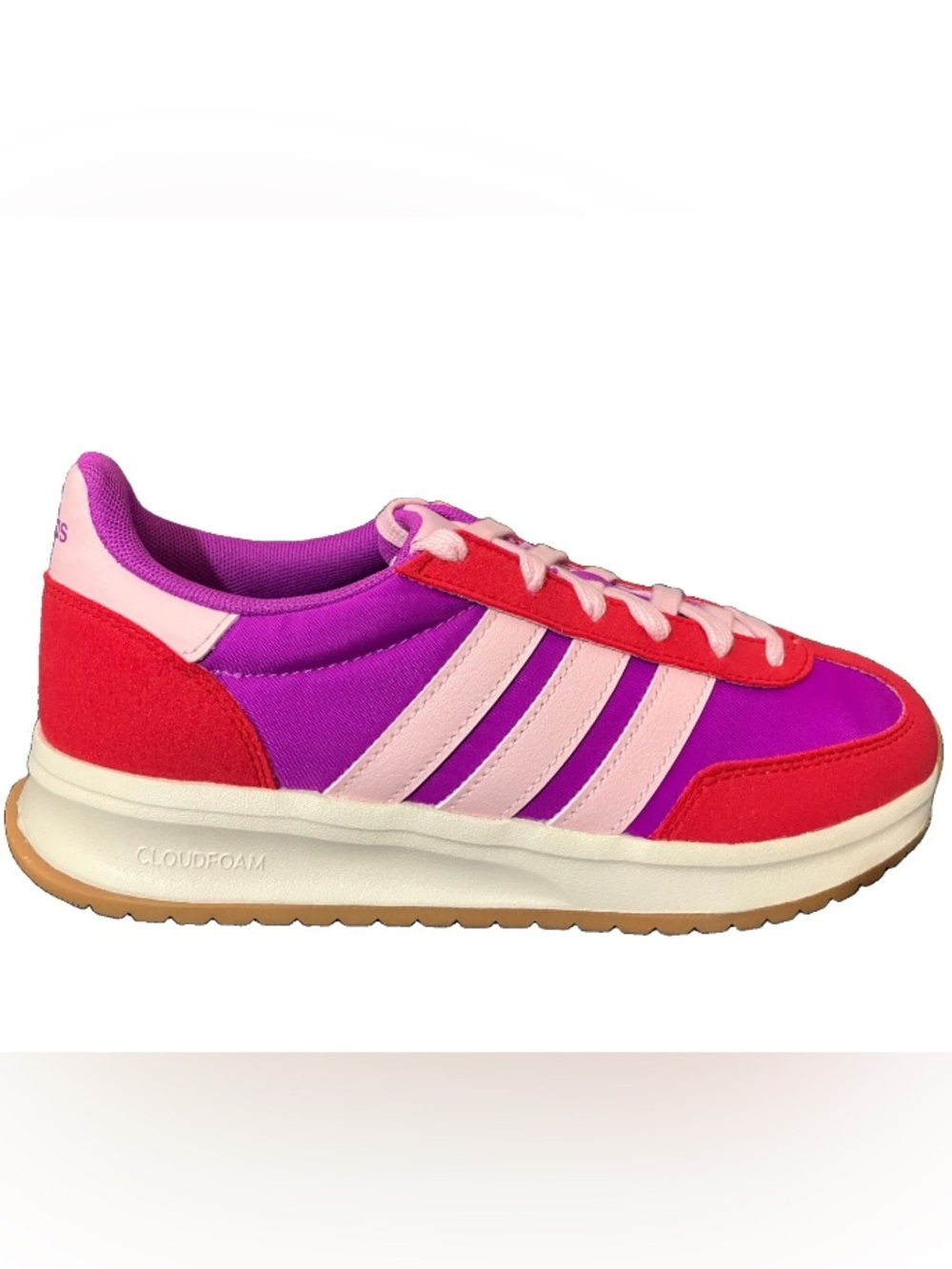 adidas Women's Pink, Purple & Red Cloudfoam Retro Runner Sneakers